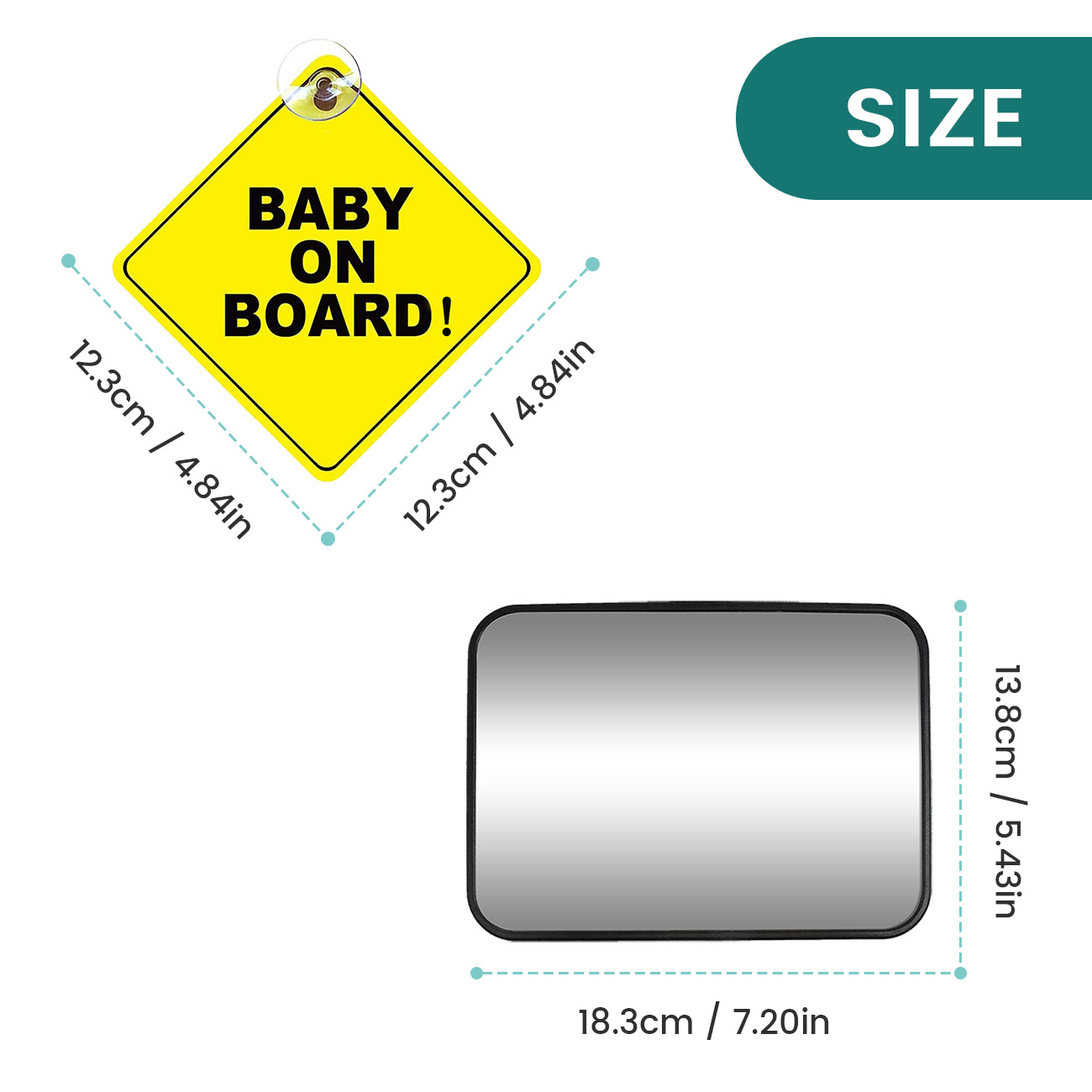 Car Blind Spot Mirror - Небьющееся детское автомобильное зеркало для детей,