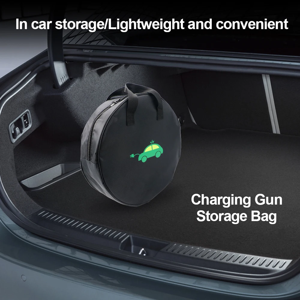Car Cable Organizer - Прочная круглая сумка для хранения автомобильных