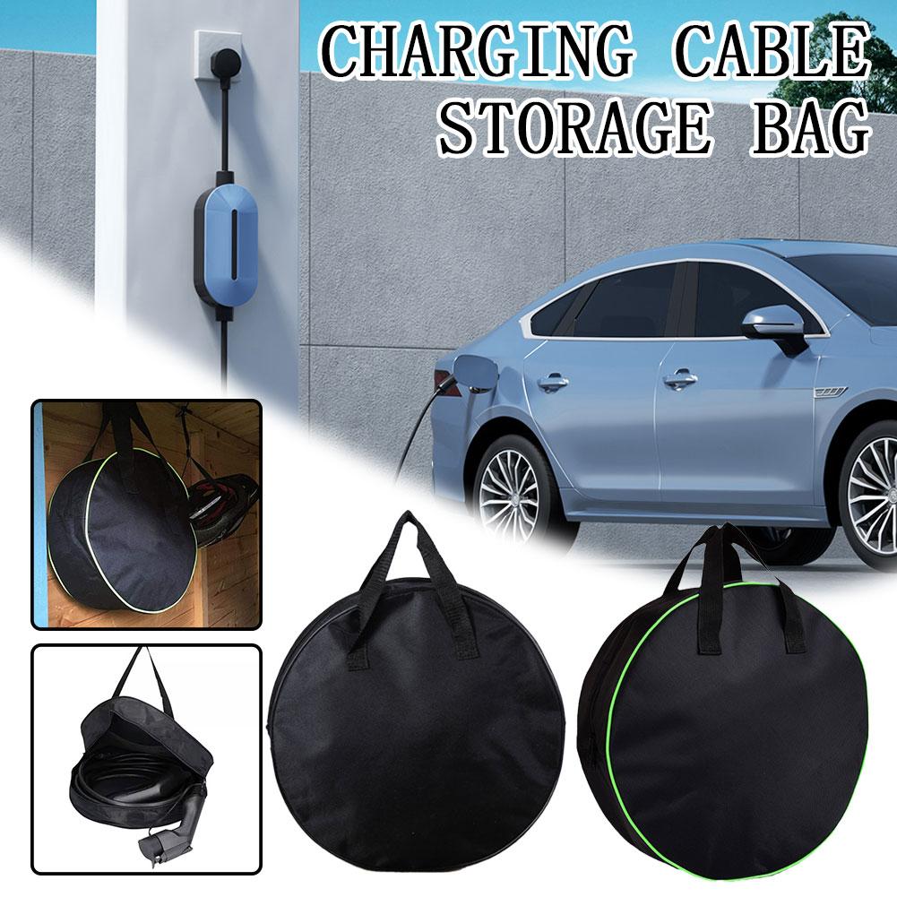 Car Cable Organizer - Прочная круглая сумка для хранения автомобильных