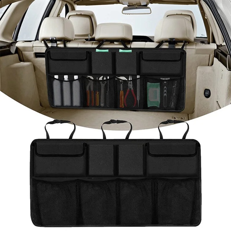 Car Accessories Hanging - Сетчатая сумка-органайзер для багажника автомобиля, регулируемая,