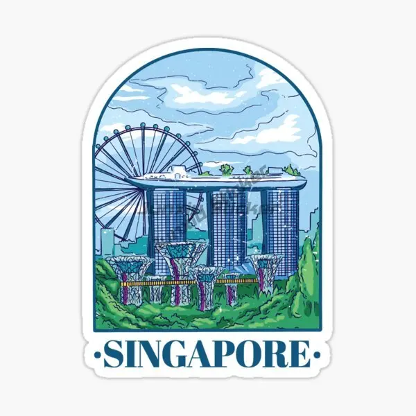 Флаг Сингапура, карта, пейзаж  – обзор и цена Car Accessories Singapore