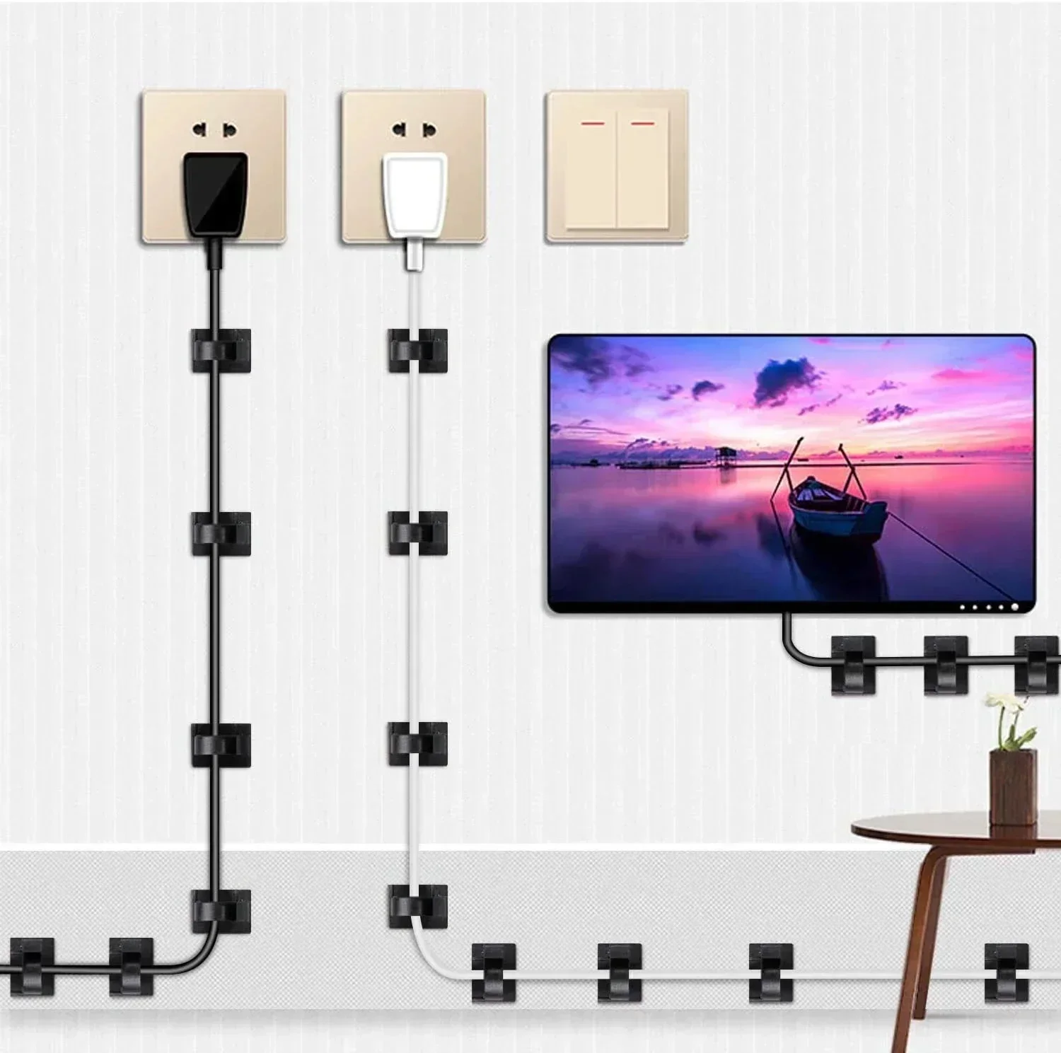 Клейкий органайзер для USB-каб – обзор и цена Car Cable Organizer